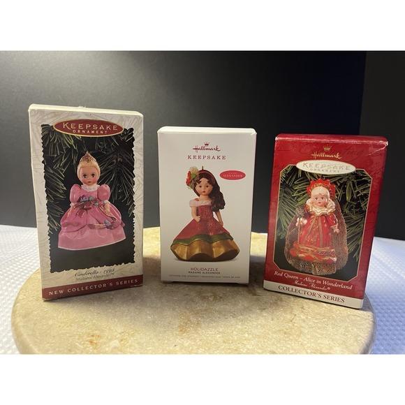 Hallmark Other - 3 Hallmark Keepsake Madame Alexander Dolls Red Queen, Cinderella & Hollidazzle